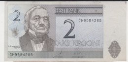 ESTONIA 2 Krooni 2007 Paper Money Banknote Estland - Estonie