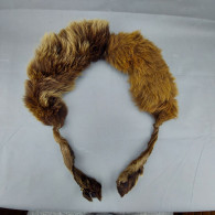 Vintage Real Fox Fur Brown Leather Collar 105cm(41'') #0287 - Halstücher & Schals