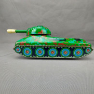 Vintage Collectible Tin Toy Soviet USSR Battery Operated Military Tank #0309 - Chars