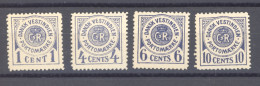 0059  -  Antilles Danoises  -  Taxe  :  Yv  1-4  (*)   Avec 2a Type II - 1919 Ocupación Finlandesa