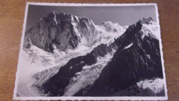 74 CARTE PHOTO BARUZZI CHAMONIX MONT BLANC LES GRANDES JORASSES 1945 - Chamonix-Mont-Blanc