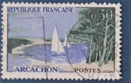ARCACHON, N°1312, Petite Variété, CIEL VERT ( V2308/6.9) - Used Stamps