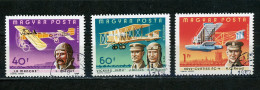 HONGRIE : AVIATEURS - POSTE AERIENNE - N° Yvert 414+415+416 Obli. - Used Stamps