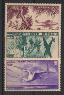 MARTINIQUE - 1947 - Poste Aérienne PA N°Yv. 13 à 15 - Série Complète - Neuf Luxe ** / MNH / Postfrisch - Aéreo