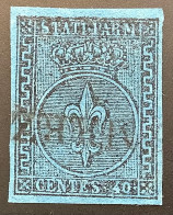 Parma 1852 Sa 5 = 1000€ 40c Azzurro, EXTREMELY FINE Used  (Parme Italian States Italy Italia Italie - Parme