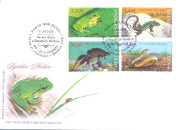2023. Moldova, Fauna, Red Book Of Moldova, Amphibies And Reptilies, FDC,  Mint/** - Moldavie