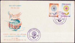 Europa CEPT 1964 Turquie - Türkei - Turkey FDC2 Y&T N°1697 à 1698 - Michel N°1917 à 1918 - 1964