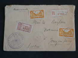 BY2 MAROC  BELLE LETTRE RECO. FM  1927 MEKNES A JOUY FRANCE ++AFF. PLAISANT+++ - Covers & Documents