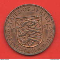 Jersey 1/12 Schilling 1947 One Twelfth Bronze Coin King Georgius VI° - Jersey