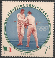 DOMINICANA 1960 - 1v - MNH - Carlo Pavesi - Italy - Melbourne Olympics - Fencing - Escrime - Esgrima - Scherma - Summer 1956: Melbourne