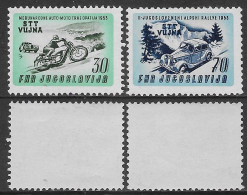 Italia Italy 1953 Trieste B STT-VUJA Corse Automobilistiche 2val Sa N.86,88 Nuovi Integri MNH ** - Mint/hinged