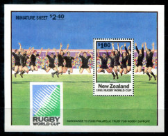 NEUSEELAND Block 29, Bl.29 Mnh - Rugby - NEW ZEALAND / NOUVELLE-ZÉLANDE - Blocks & Sheetlets