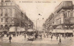 FRANCE - Marseille - La Rue Cannebière - Animé - Carte Postale Ancienne - Canebière, Centro Città