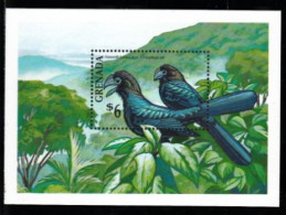 1990 Grenada Birds "Smooth-Billed Ani Crotophaga" Set MNH** 001-7 - Koekoeken En Toerako's