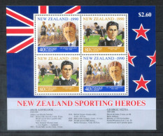 NEUSEELAND Block 26, Bl.26 Mnh - Sporting Heroes, Héros Sportifs - NEW ZEALAND / NOUVELLE-ZÉLANDE - Blocks & Sheetlets
