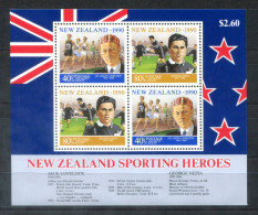 NEUSEELAND Block 26, Bl.26 Mnh - Sporting Heroes, Héros Sportifs - NEW ZEALAND / NOUVELLE-ZÉLANDE - Blokken & Velletjes