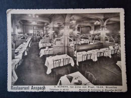 CP BELGIQUE (V2215D) BRUXELLES (2 Vues) Retsaurant ANSPACH V. Scheys Rue Jules Van Praet 16 - 24 - Cafés, Hotels, Restaurants