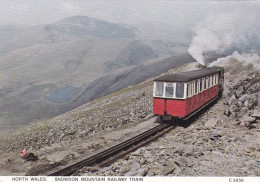 NORTH WALES, SNOWDON MOUNTAIN, RAILWAY TRAIN, GWYNEDD, UNITED KINGDOM - Gwynedd