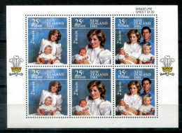 NEUSEELAND 939-941 KB (1) Mnh - Prince Charles, Lady Diana - NEW ZEALAND / NOUVELLE-ZÉLANDE - Blocks & Kleinbögen