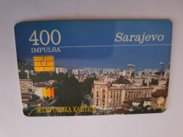 BOSNIA/ HERZEGOWINA / 400 IMPULSA/   CHIP  CARD/ SERAJEVO CITY/ PTT BIH        ** 14659** - Bosnien