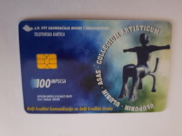 BOSNIA/ HERZEGOWINA / 100 IMPULSA/   CHIP  CARD/ COLLEGIUM ARTISTICUM / ART  PTT BIH        ** 14660** - Bosnië