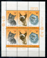 NEUSEELAND 878-880 KB (1) Mnh - Katzen, Cats, Chats - NEW ZEALAND / NOUVELLE-ZÉLANDE - Hojas Bloque