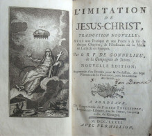 Thomas A Kempis - L'imitation De Jésus-Christ. Bordeaux 1781 - 1701-1800