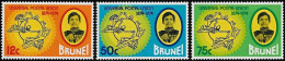 Brunei 1974, 100 Years Of The Universal Postal Union (UPU) - 3 V. MNH - UPU (Union Postale Universelle)