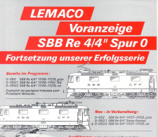 Catalogue LEMACO Spur O Voranzeige SBB Re 4/4" Neuheiten 1995 - German