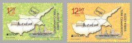 2020 - EUROPA - MAPS - SHIPS - OLD POSTAL ROUTES TURKISH CYPRIOT STAMPS - STAMPS (2 STAMPS) - YEAR  2020 - 2020