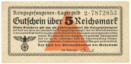 5 REICHSMARK PRIGIONIERI DI GUERRA WWII GERMANIA LAGERGELD 1939-1945 QSPL - Autres & Non Classés