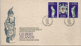 Gilbert  Islands  - 1978 The 25th Anniversary Of Coronation Of Queen Elizabeth II - Complete Set - FDC - Gilbert & Ellice Islands (...-1979)