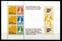 NEUSEELAND Block 4, Bl.4 Mnh - Marke Auf Marke, Stamp On Stamp, Timbre Sur Timbre  - NEW ZEALAND / NOUVELLE-ZÉLANDE - Blocks & Sheetlets