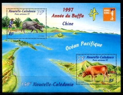 NEUKALEDONIEN Block 19, Bl.19 Mnh - Büffel, Buffalo, Buffle  - NEW CALEDONIA / NOUVELLE-CALÉDONIE - Blocks & Kleinbögen