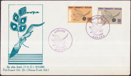 Europa CEPT 1965 Turquie - Türkei - Turkey  FDC3 Y&T N°1741 à 1742 - Michel N°1961 à 1962 - 1965