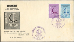 Europa CEPT 1966 Turquie - Türkei - Turkey FDC6 Y&T N°1796 à 1797 - Michel N°2018 à 2019 - 1966