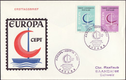 Turquie - Türkei - Turkey FDC5 1966 Y&T N°1796 à 1797 - Michel N°2018 à 2019 - EUROPA - FDC