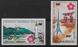 1970 Polynésie Française N° PA 32 Et 33 Nf** MNH . Exposition Universelle D'Osaka. Cote 72€ - Neufs