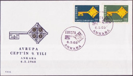 Europa CEPT 1968 Turquie - Türkei - Turkey FDC2 Y&T N°1868 à 1869 - Michel N°2095 à 2096 - 1968