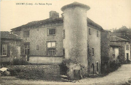 - Loire - Ref-B429- Crozet - La Maison Papon - Verso Publicité Maison Becaud - La Pacaudière - - La Pacaudiere