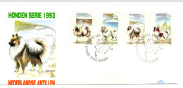 NETHERLANDS ANTILLES: 1993 -  FDC - Dogs  (E246) - Curaçao, Nederlandse Antillen, Aruba