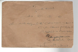 51944) Cover India Postmark Rayavaram Pudukotah Chinopoly 1926 - Enveloppes