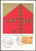 Turquie - Türkei - Turkey CM 1971 Y&T N°1982 - Michel N°MK2211 - 150k EUROPA - Cartoline Maximum