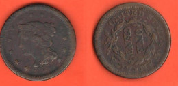 USA One Cent 1854 ASSE ROTATO Variante Variety Rotated Axis United States Of America - Abarten