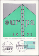Turquie - Türkei - Turkey CM 1971 Y&T N°1981 - Michel N°MK2210 - 100k EUROPA - Cartoline Maximum
