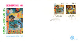 NETHERLANDS ANTILLES: 1993 -  FDC - December, Christmas  (E251) - Curaçao, Nederlandse Antillen, Aruba