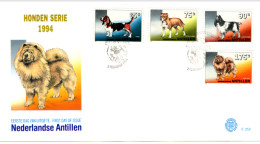 NETHERLANDS ANTILLES: 1994 -  FDC - Dogs  (E252) - Curaçao, Nederlandse Antillen, Aruba