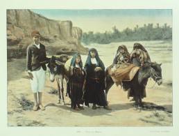 Tunisie Menzel Types Et Costumes - Estampes & Gravures