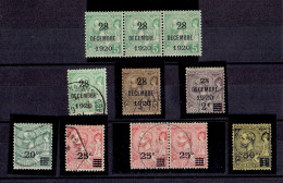 MONACO - LOT TP N°48 BANDE DE 3 NSG + N°48/50 - 51/53 OB - De B à TB DONT 52 PAIRE - Other & Unclassified