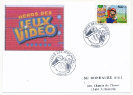 FRANCE - Carton Fab. Artisanale Illustré Par Photocopie - 0,33E Mario - Premier Jour Paris 11/11/2003 - 2000-2009